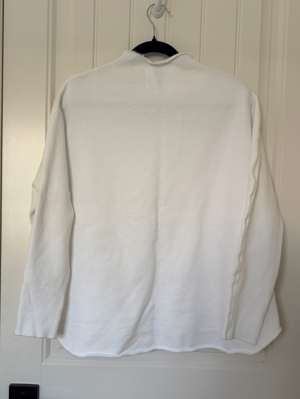 Frank & Eileen | Effie Long Sleeve Funnel Neck Capelet in White - Picture 4 of 7